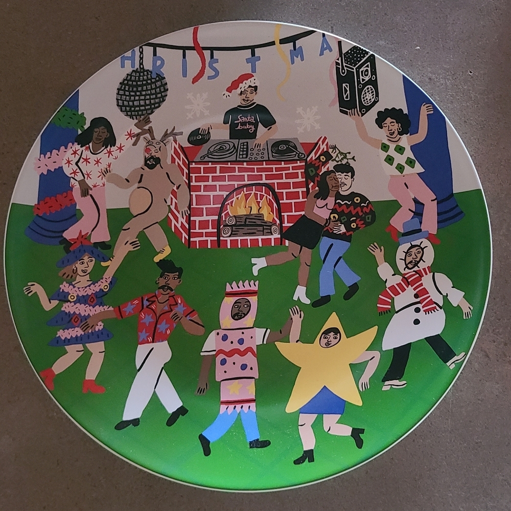Target Wondershop Lucy Kirk 8.5" Stoneware Christmas Party Appetizer Plate